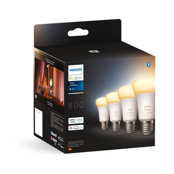 LED комплект крушки 4 бр. E27, 9 W White ambiance – Philips Hue-image-2