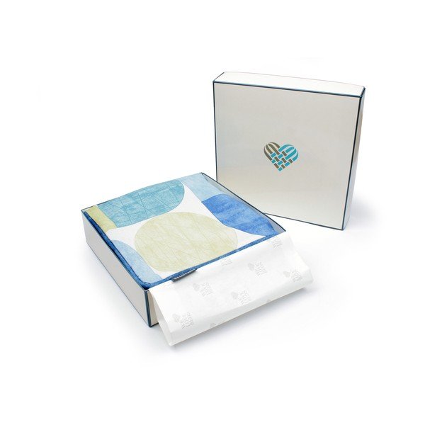 Синя калъфка за възглавница "Кръгове", 60 x 60 cm - WeLoveBeds-image-3