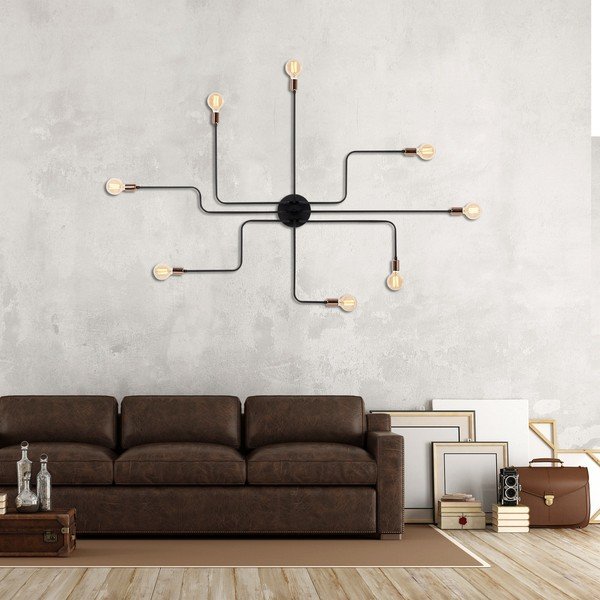 Стенна лампа в черен и бронзов цвят Truva – Opviq lights-image-1