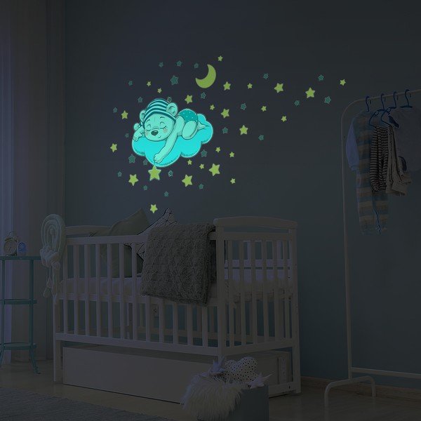 Детски стикер за стена 35x30 cm Dreamy Bear - Ambiance-image-1