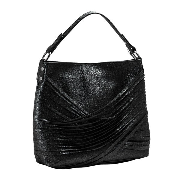 Черна чанта от естествена кожа Sparkling - Andrea Cardone