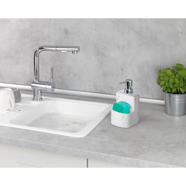 Бял керамичен дозатор за сапун Marble, 380 ml Festival - Wenko-image-1