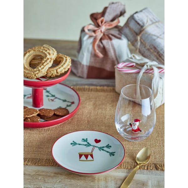 Кремави десертни глинени чинии в комплект от 2 бр. с коледни мотиви ø 16 cm Yule – Bloomingville-image-1