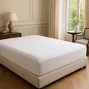 Бял еластичен чаршаф от памук Renforcé 200x140 cm Ranforce – Mila Home Luxury