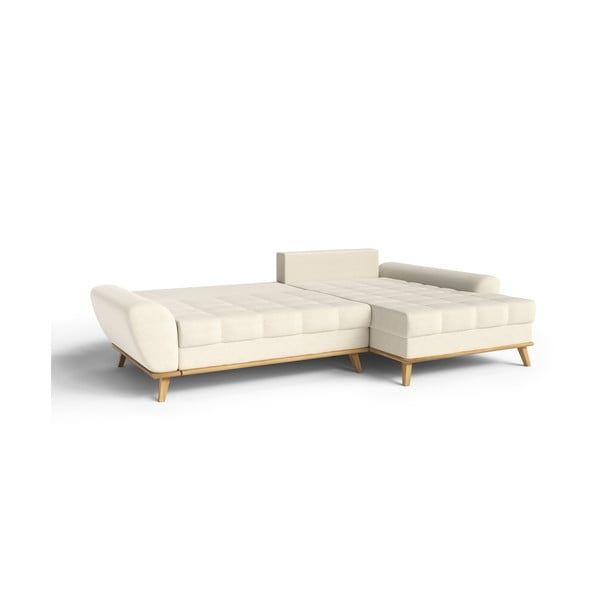 Кремав разтегателен ъглов диван (десен ъгъл) Balitco – Ropez-image-2