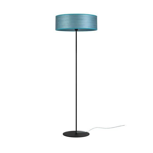 Синя подова лампа от естествен фурнир XL, ⌀ 45 cm Ocho - Sotto Luce