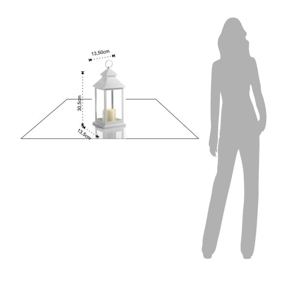 Голям бял декоративен LED фенер, подходящ за екстериор Lante - Tomasucci-image-2