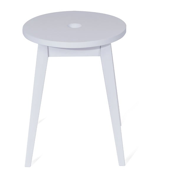 Бяла табуретка от каучуково дърво Club - Bonami Essentials-image-1