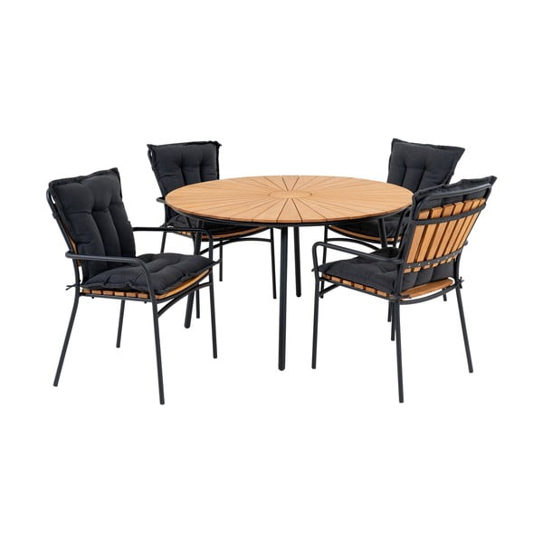 Градински комплект за хранене в естествен цвят за 4 души Cleveland – House Nordic-image-2