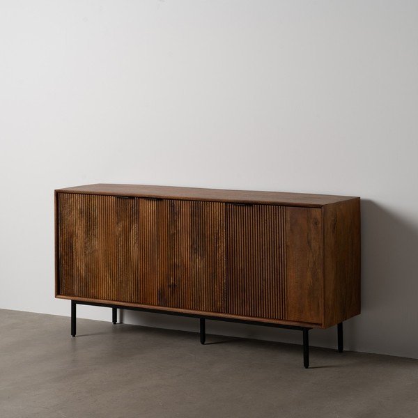 Кафяв скрин от масивно манго 160x78x40 cm Sagara – Ixia-image-2