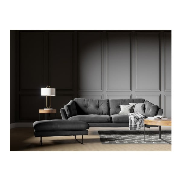 Тъмно сив диван с кадифена покривка Gravity - Windsor & Co Sofas-image-4