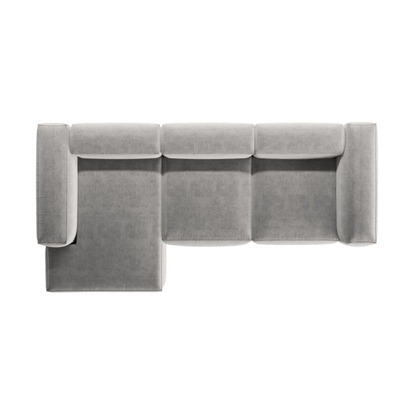 Светлосив ъглов диван (ляв ъгъл) Bergamo – Cosmopolitan Design-image-3