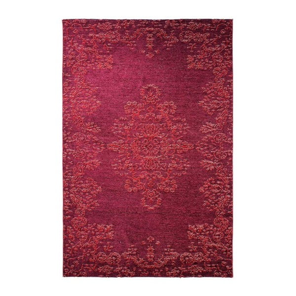 Oboustranný červeno-vínový koberec Vitaus Lauren, 77 x 200 cm