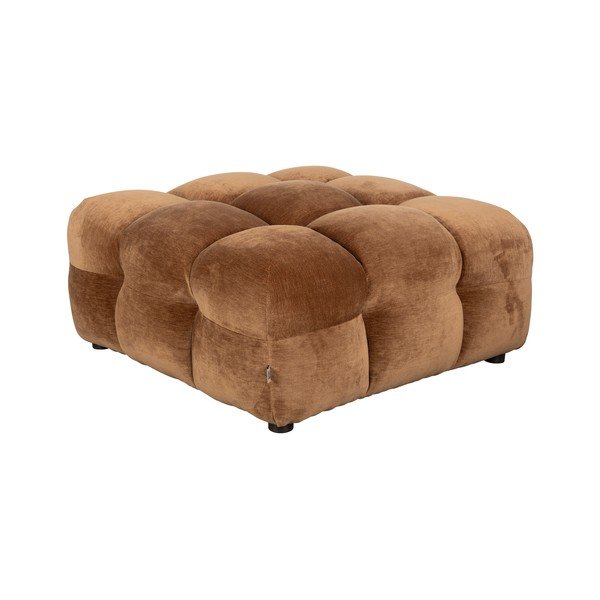 Кафява кадифена модулна табуретка Hackman – Dutchbone-image-2