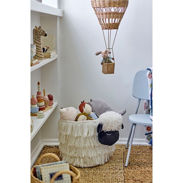 Бяла текстилна детска кошница за играчки 40x25x30 cm Dolly – Bloomingville Mini-image-2