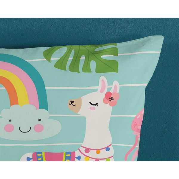 Синьо  единично  памучно детско спално бельо 140x200 cm Festen – Good Morning-image-3