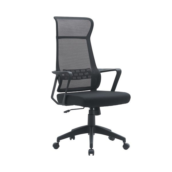 Черен тапициран офис стол Hoboken – Yes Everyday