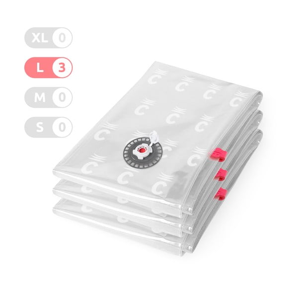 Вакуумни торбички в комплект от 3 броя Premium Valve L – Compactor-image-2