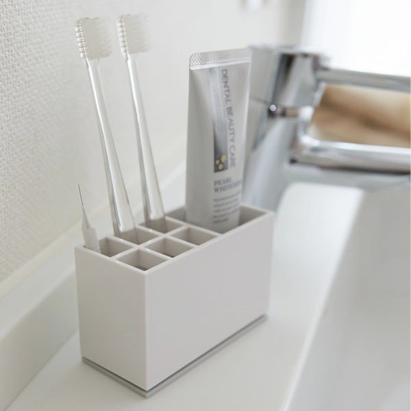 Бял държач за четки за зъби Mist - YAMAZAKI-image-3