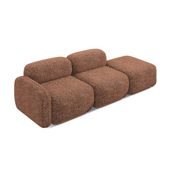 Оранжев/кафяв модулна лежанка (ляв ъгъл) Ailani – Makamii-image-4