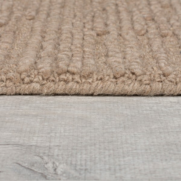 Бежов ръчно изработен вълнен килим 120x170 cm Harris Boucle – Flair Rugs-image-4