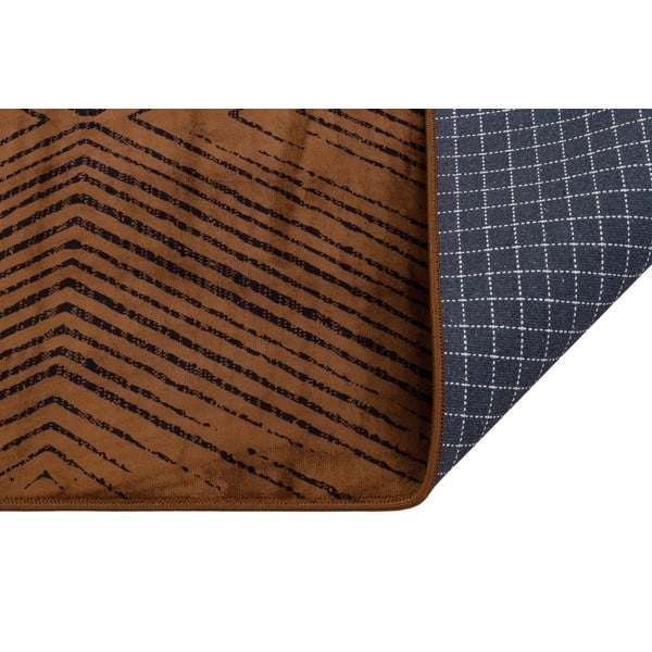 Кафяв миещ се килим 180x120 cm - Vitaus-image-2