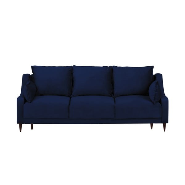  Разтегателен диван от синьо кадифе с място за съхранение , 215 см Freesia - Mazzini Sofas