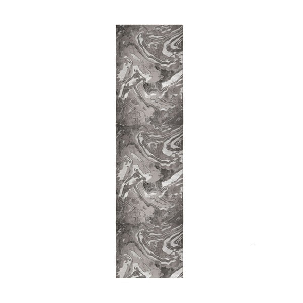 Сив мокет , 60 x 230 cm Marbled - Flair Rugs