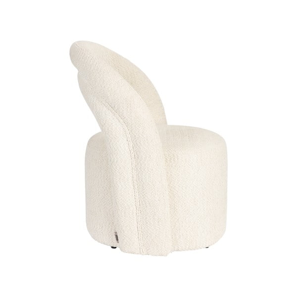 Кремаво въртящо се кресло от букле Seina – Dutchbone-image-3