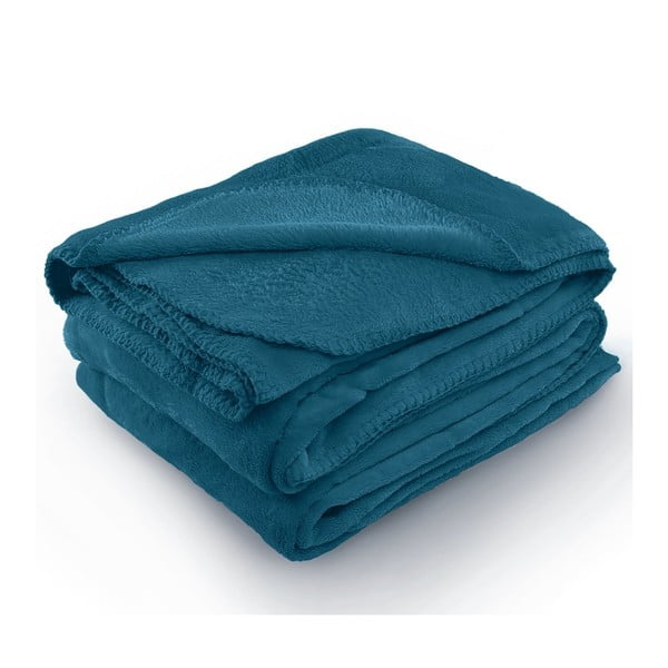 Индигово синьо одеяло от микрофибър Tyler, 150 x 200 cm - AmeliaHome