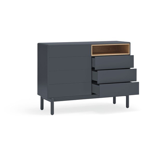 Тъмно сив нисък скрин 120x90 cm Corvo - Teulat-image-3