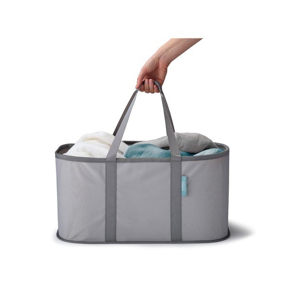 Сив текстилен сгъваем кош за пране 35 l Duo – Joseph Joseph-image-3