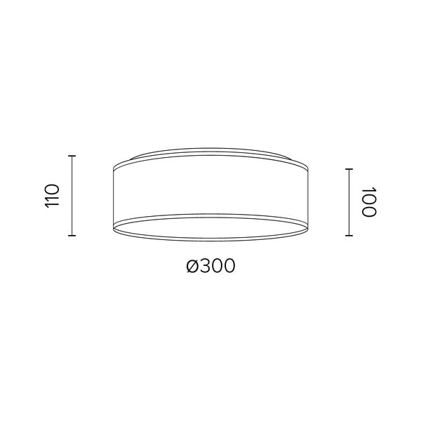 Таванно осветително тяло от естествен орехов фурнир TSURI M, ⌀ 30 cm Tsuri - Sotto Luce-image-2
