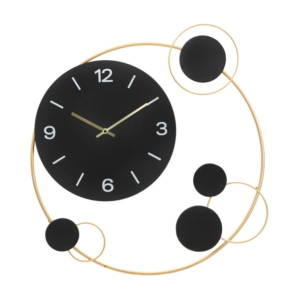 Черен стенен часовник Globe - Mauro Ferretti