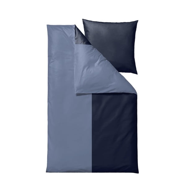 Синьо единично спално бельо от органичен памук 135x200 cm Touch - Södahl