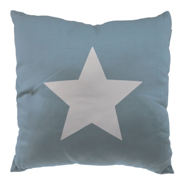 Modrý polštář Incidence Star, 40 x 40 cm