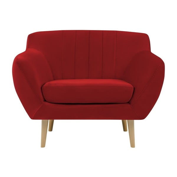 Кресло от червено кадифе Sardaigne - Mazzini Sofas