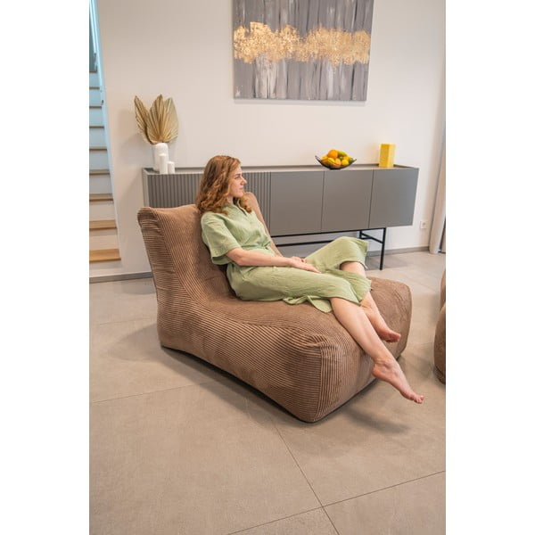 Пуф от рипсено кадифе в тухлен цвят Lounge 100 – SLOWDOWN-image-1