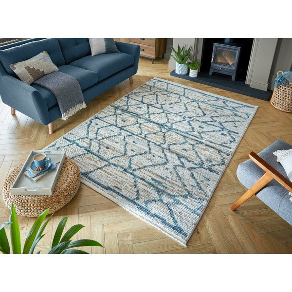 Бежов и син килим Neruda, 160 x 214 cm - Flair Rugs-image-4