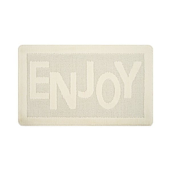 Кремав килим за баня 60x100 cm Enjoy – Foutastic