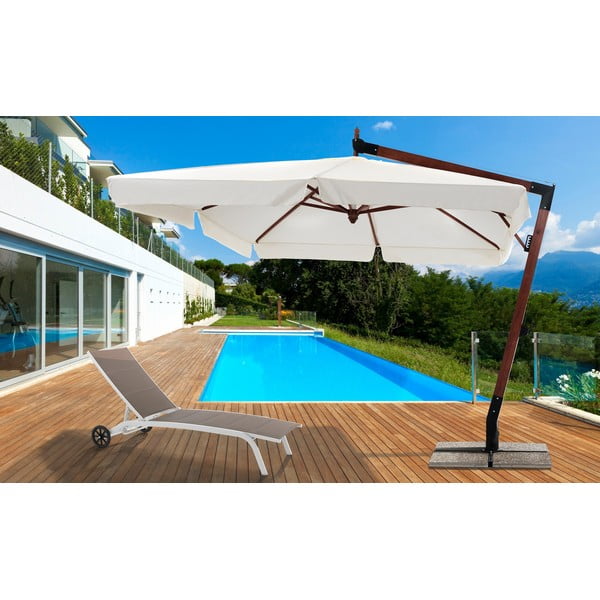 Бяло-кафяв метален градински шезлонг Kastri - Tomasucci-image-1