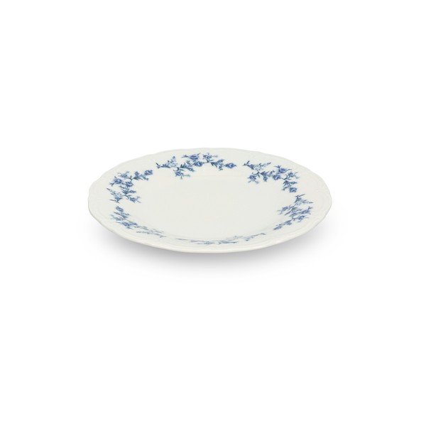 Бяла/синя порцеланова чиния ø 21 cm Retro – BonBistro-image-3