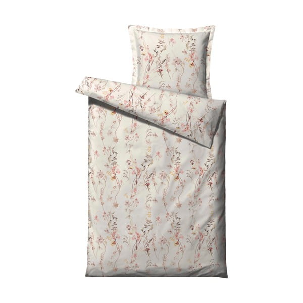 Бежово памучно спално бельо от сатен за единично легло , 140 x 200 cm Meadow - Södahl