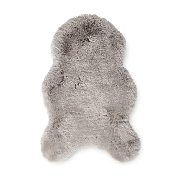 Светлосива синтетична кожа 60x90 cm Super Teddy – Think Rugs