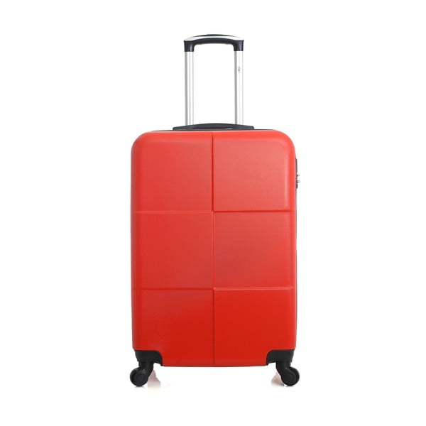Червен куфар с количка Coronado, 36 л - Hero