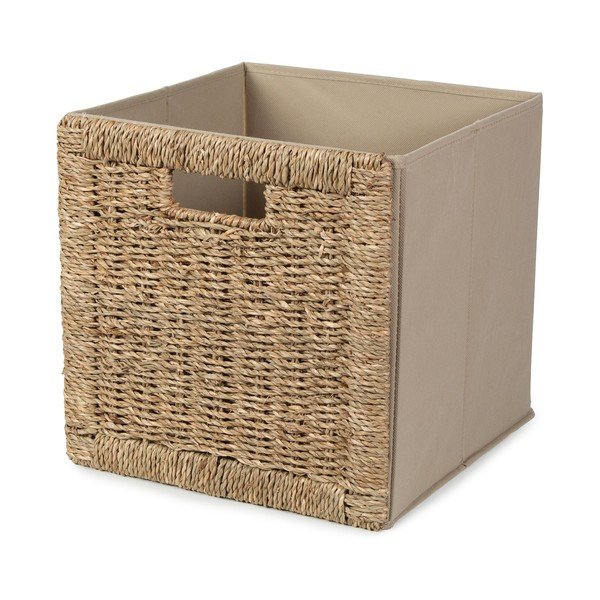Кутия за съхранение от морска трева в естествен цвят 30x30x30 cm – Compactor-image-1
