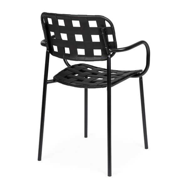 Черни градински столове в комплект от 4 бр. метални Clover   – Bizzotto-image-3