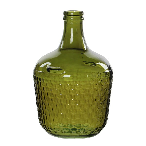 Zelená skleněná váza Mica Diego, 42 x 27 cm