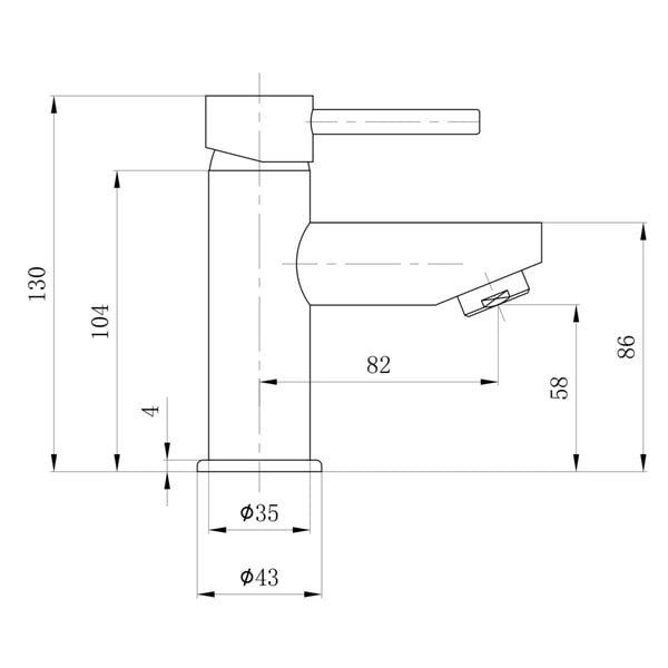Стояща батерия за мивка в лъскаво-сребрист цвят Small – Sapho-image-2