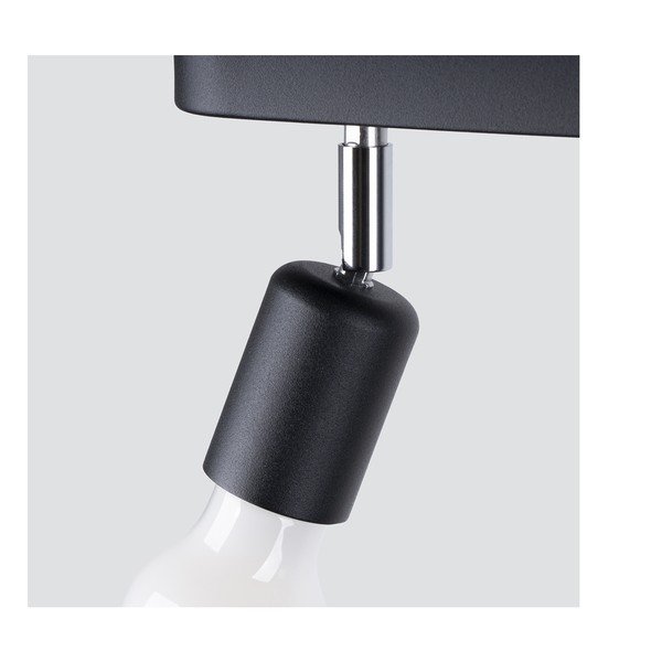 Черно метално осветително тяло за таван ø 6 cm Brando – Sollux-image-3